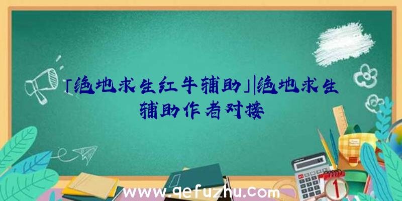 「绝地求生红牛辅助」|绝地求生辅助作者对接